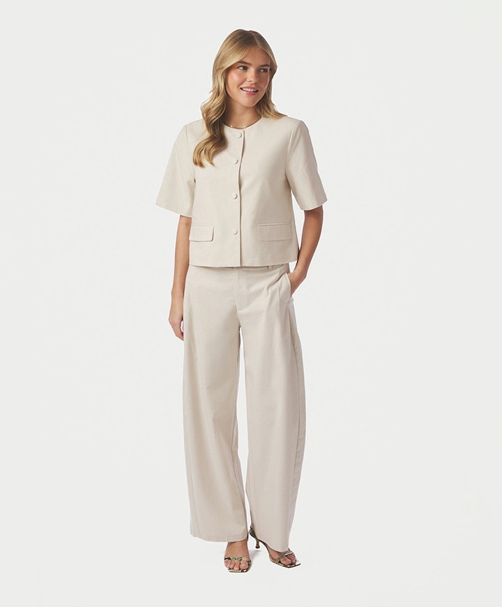 Essiall Linen dames broek ecru