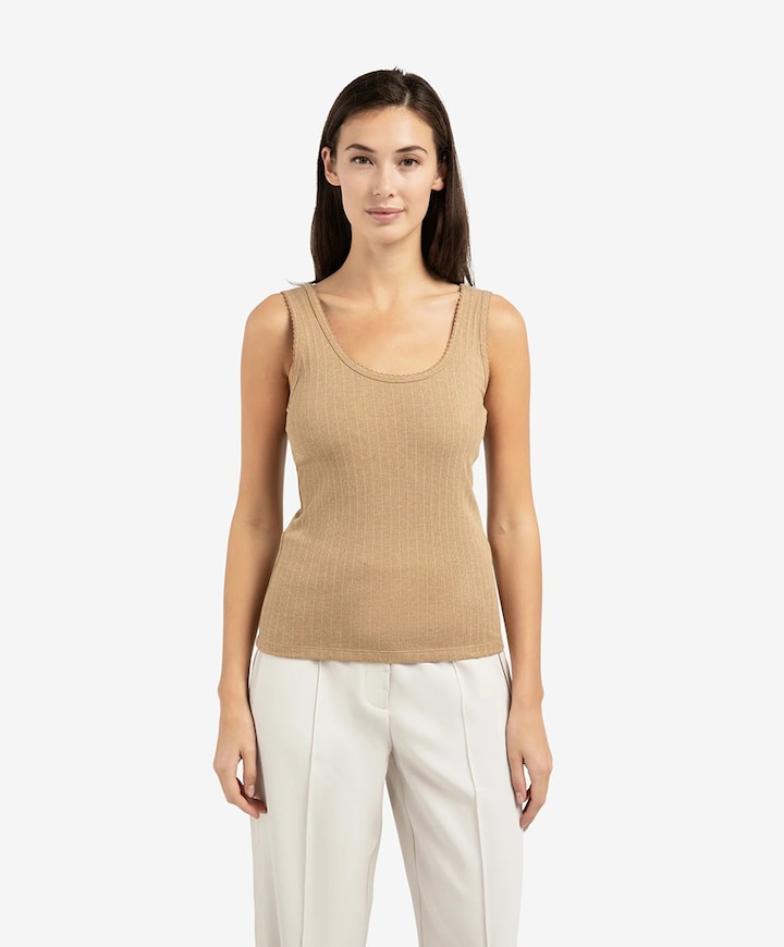 Dames top beige
