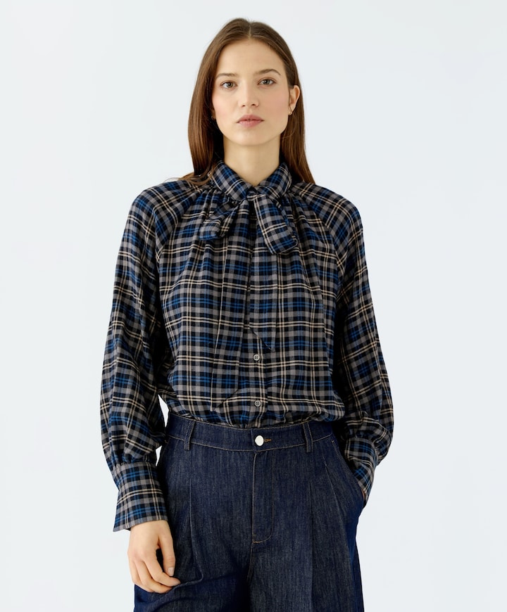 Dames blouse blauw