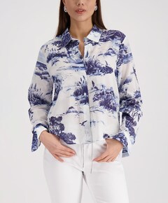 Dames blouse blauw