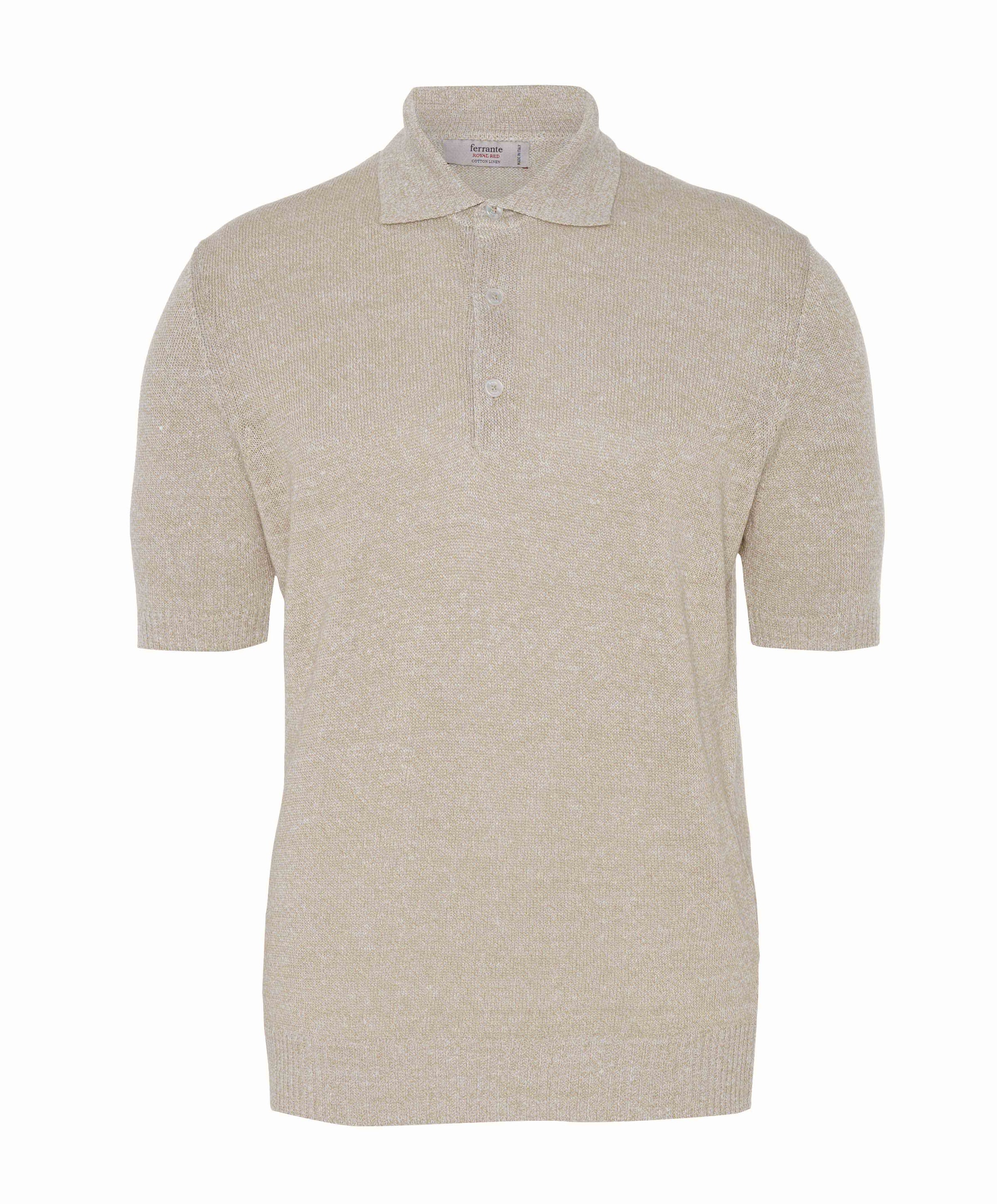 Heren polo beige