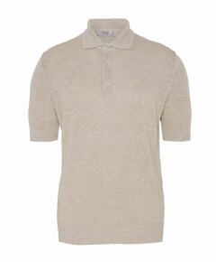Heren polo beige