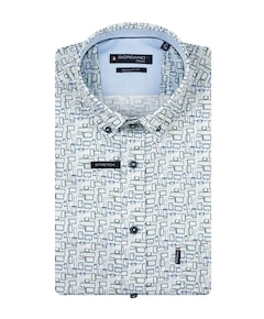 Heren overhemd lange mouw groen