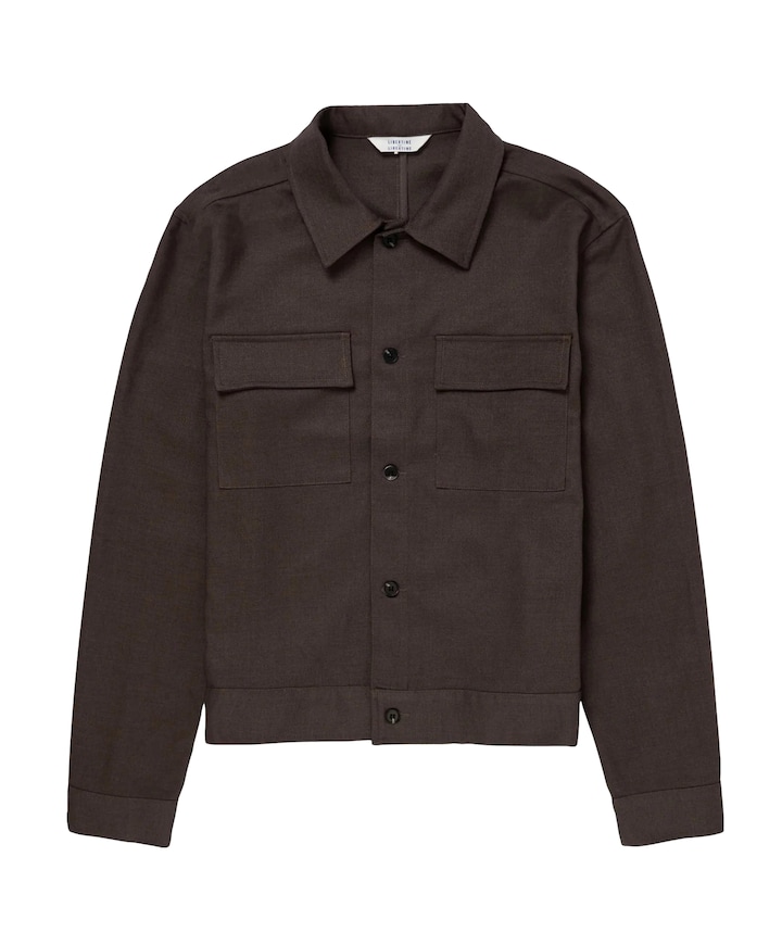 Heren overshirt bruin