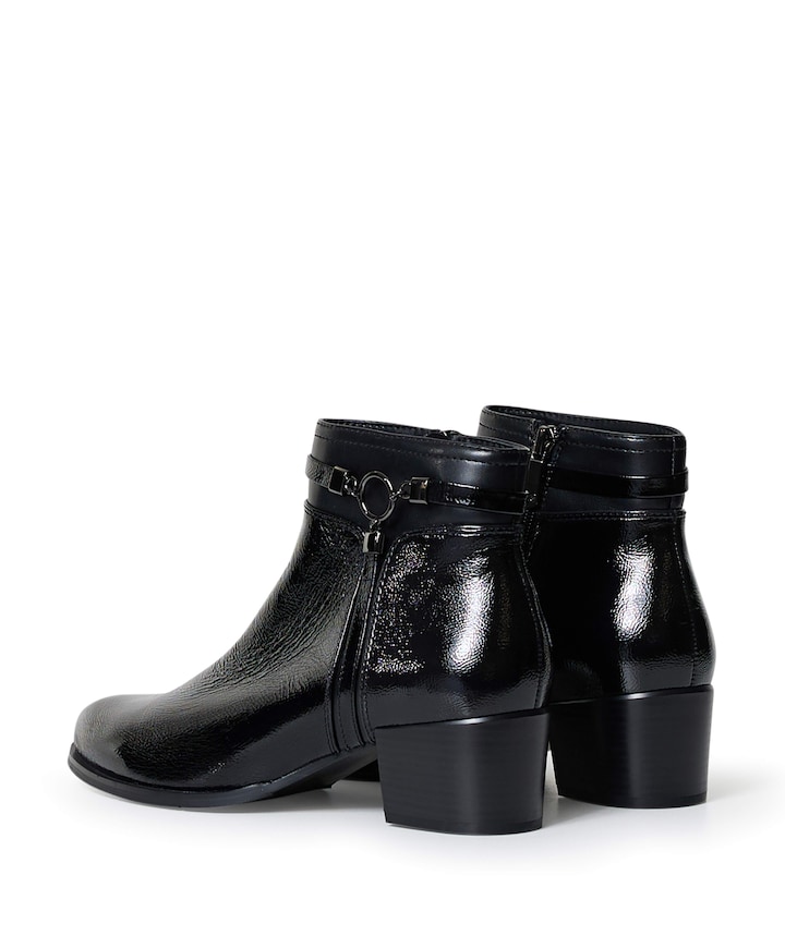 dames enkellaarzen zwart