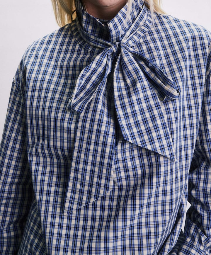Dames blouse blauw