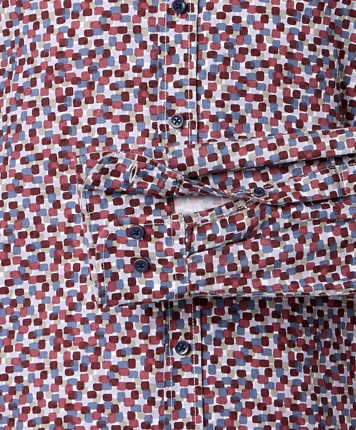 Overhemd lange mouw bordeaux