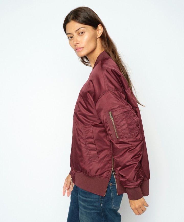 Dames jas bordeaux
