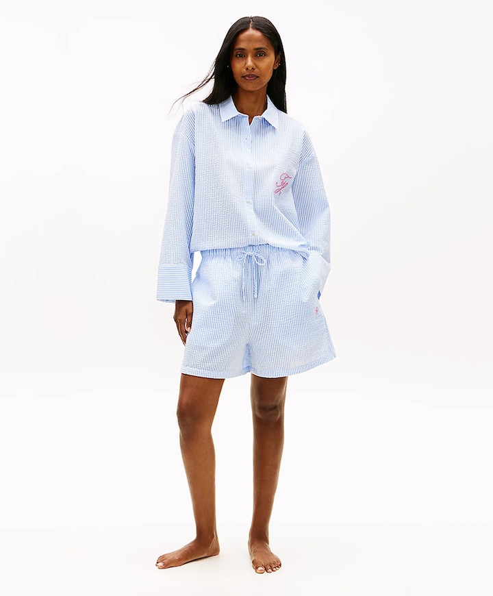 SEERSUCKER dames short multicolor