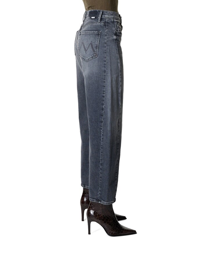 The half pipe flood dames jeans grijs