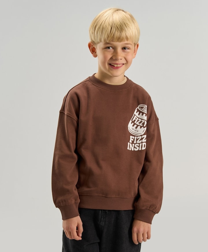 Jongens sweater bruin