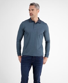 Heren polo blauw