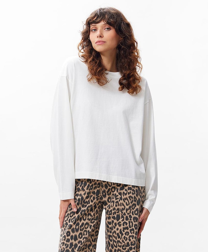 Dames longsleeve ecru