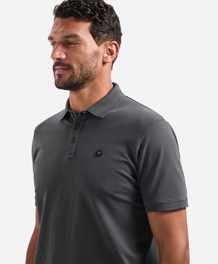 Heren polo grijs