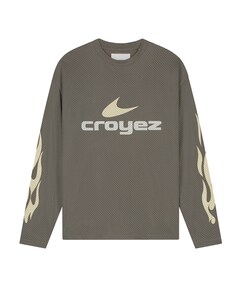 Heren longsleeve bruin