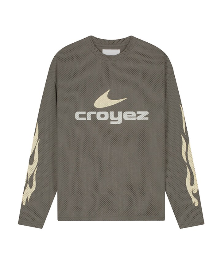 Heren longsleeve bruin