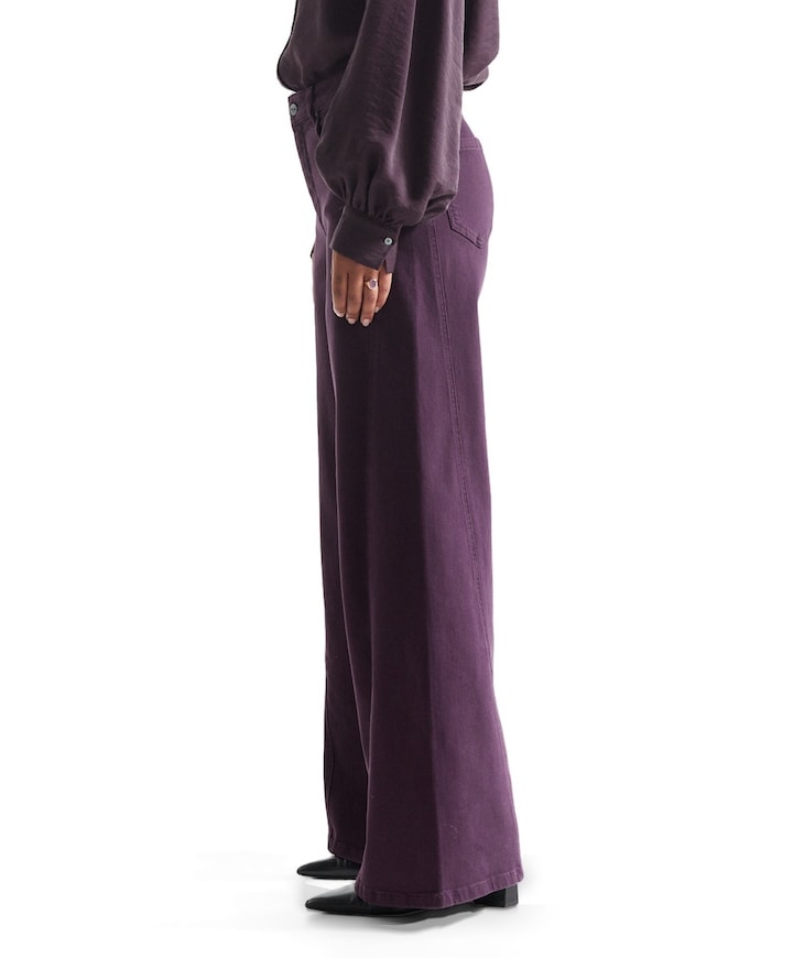 JONE hd 457 wide leg dames jeans paars