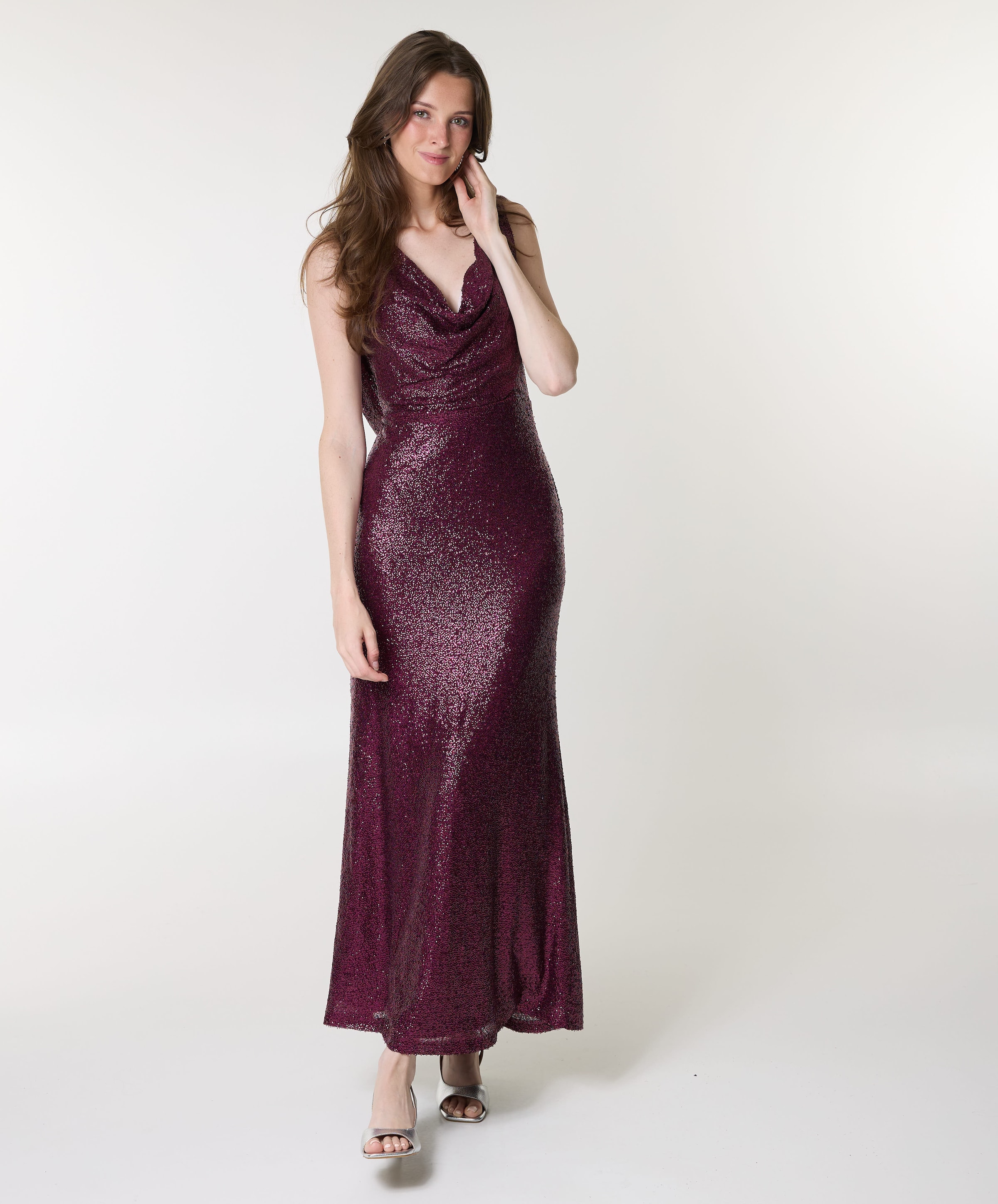 Dames jurk bordeaux