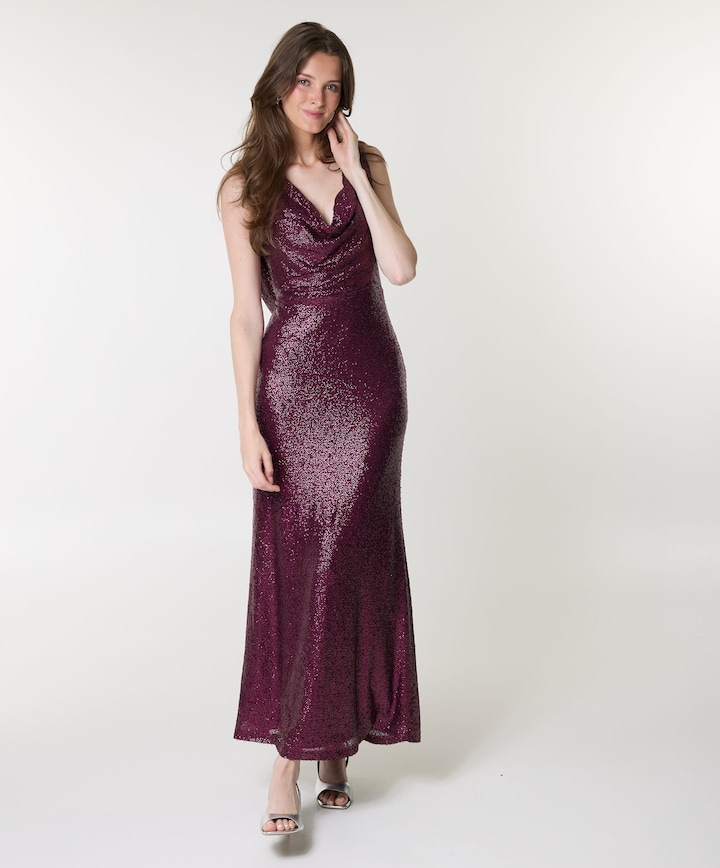 Dames jurk bordeaux