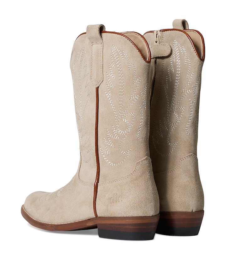 Country cuero meisjes laarzen beige
