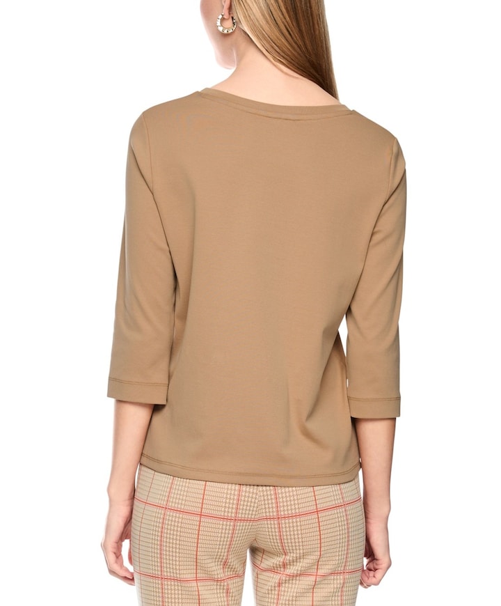 Dames longsleeve beige