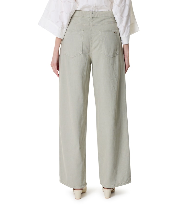 Baggy dames jeans groen