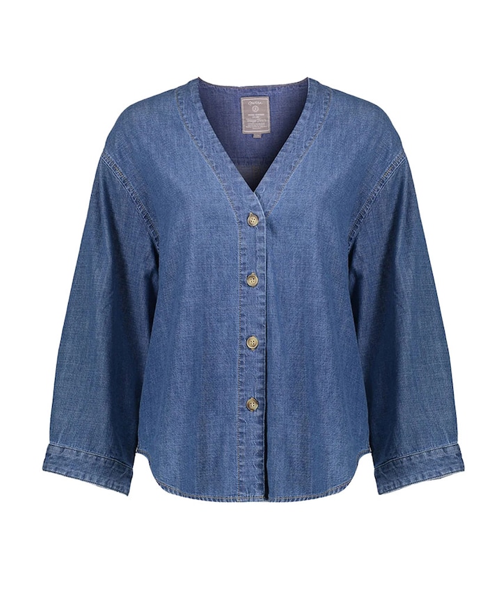 Dames blouse blauw