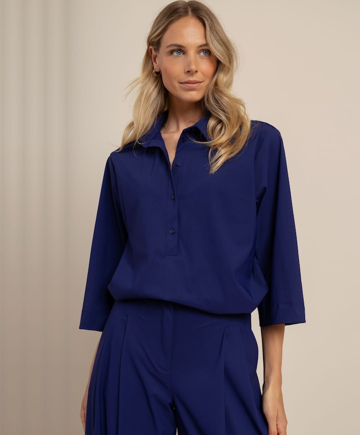 Dames blouse blauw