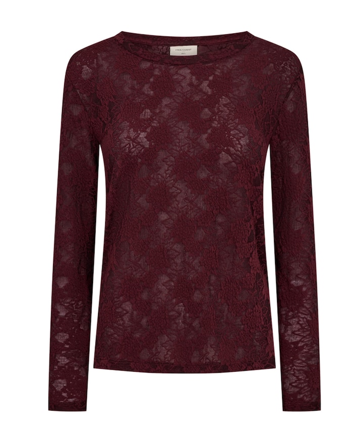 Dames longsleeve bordeaux