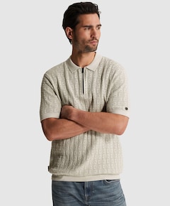 Heren polo beige