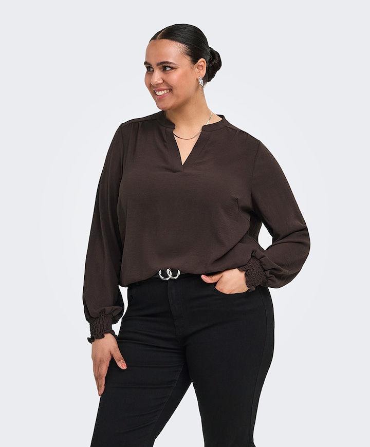 Dames blouse bruin