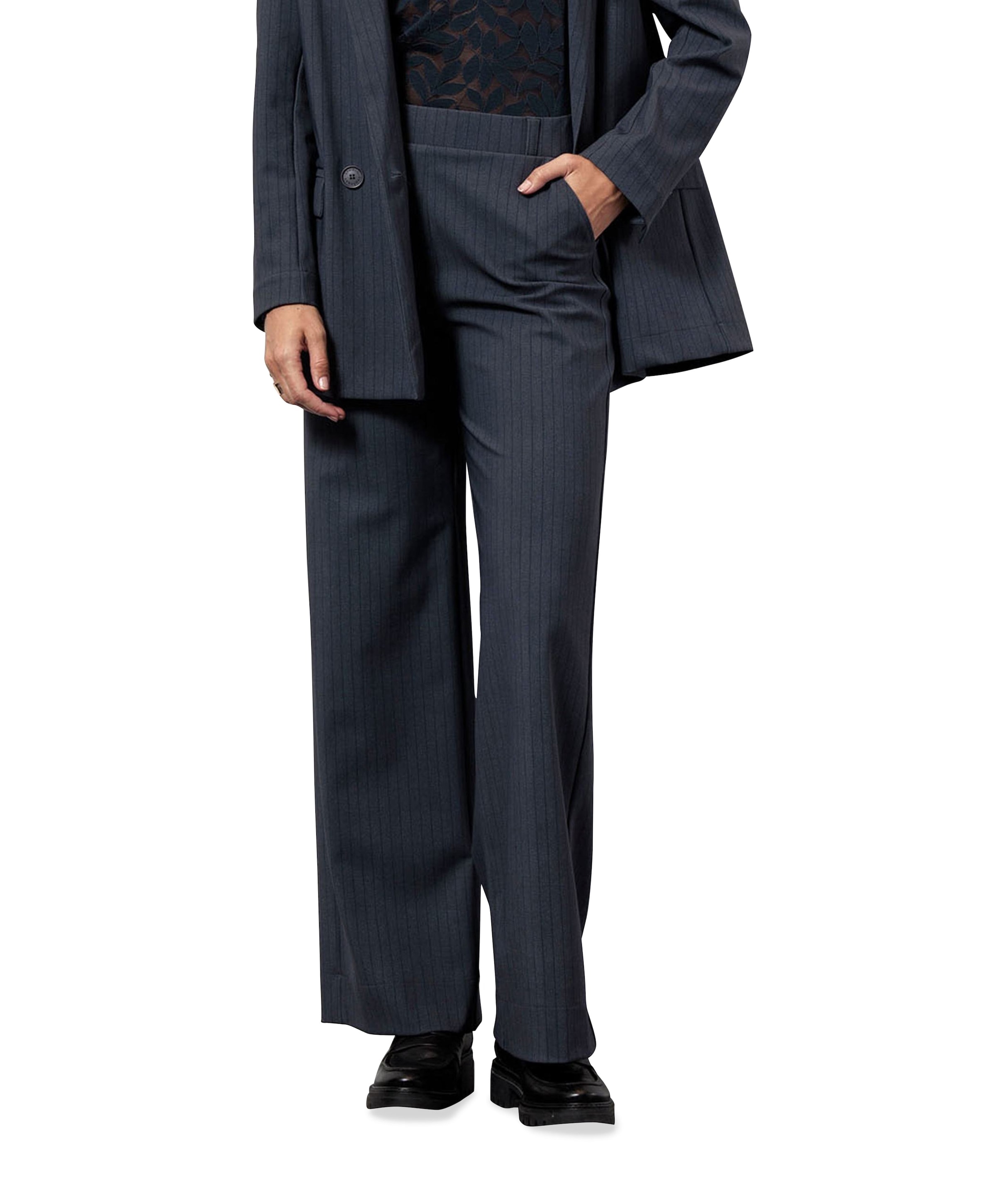 Lexie bnd pinstripe trousers dames broek grijs