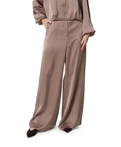 Regular length wide leg dames broek beige