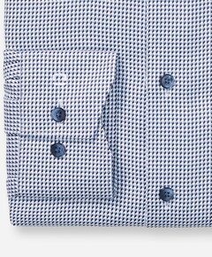 Heren overhemd lange mouw blauw