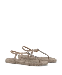 Flipflops With Glitters dames sandalen beige