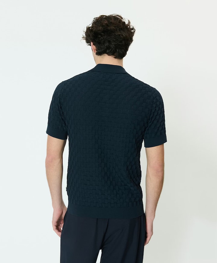 Heren polo blauw