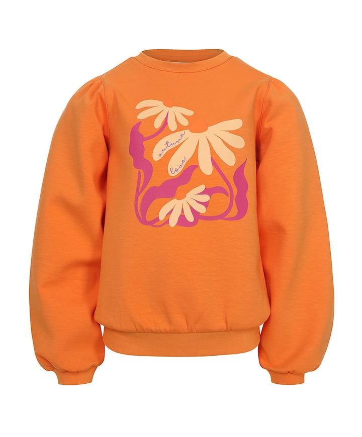 Meisjes sweater oranje