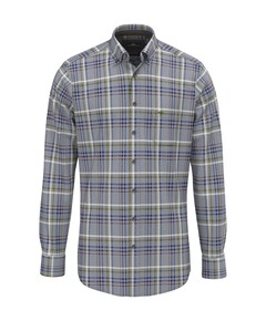Heren overhemd lange mouw blauw