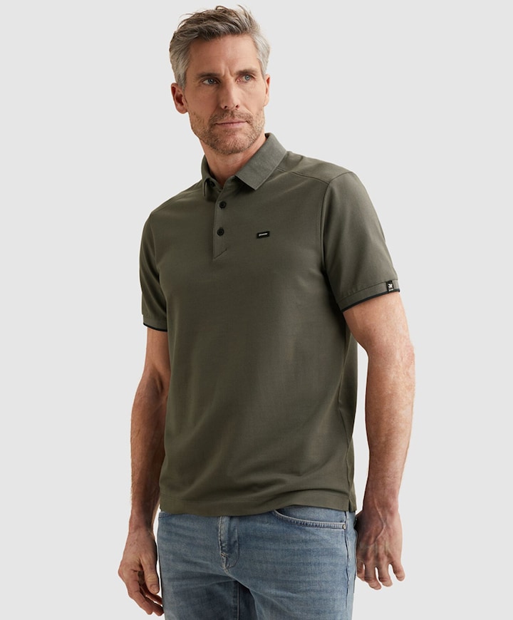 Heren polo grijs
