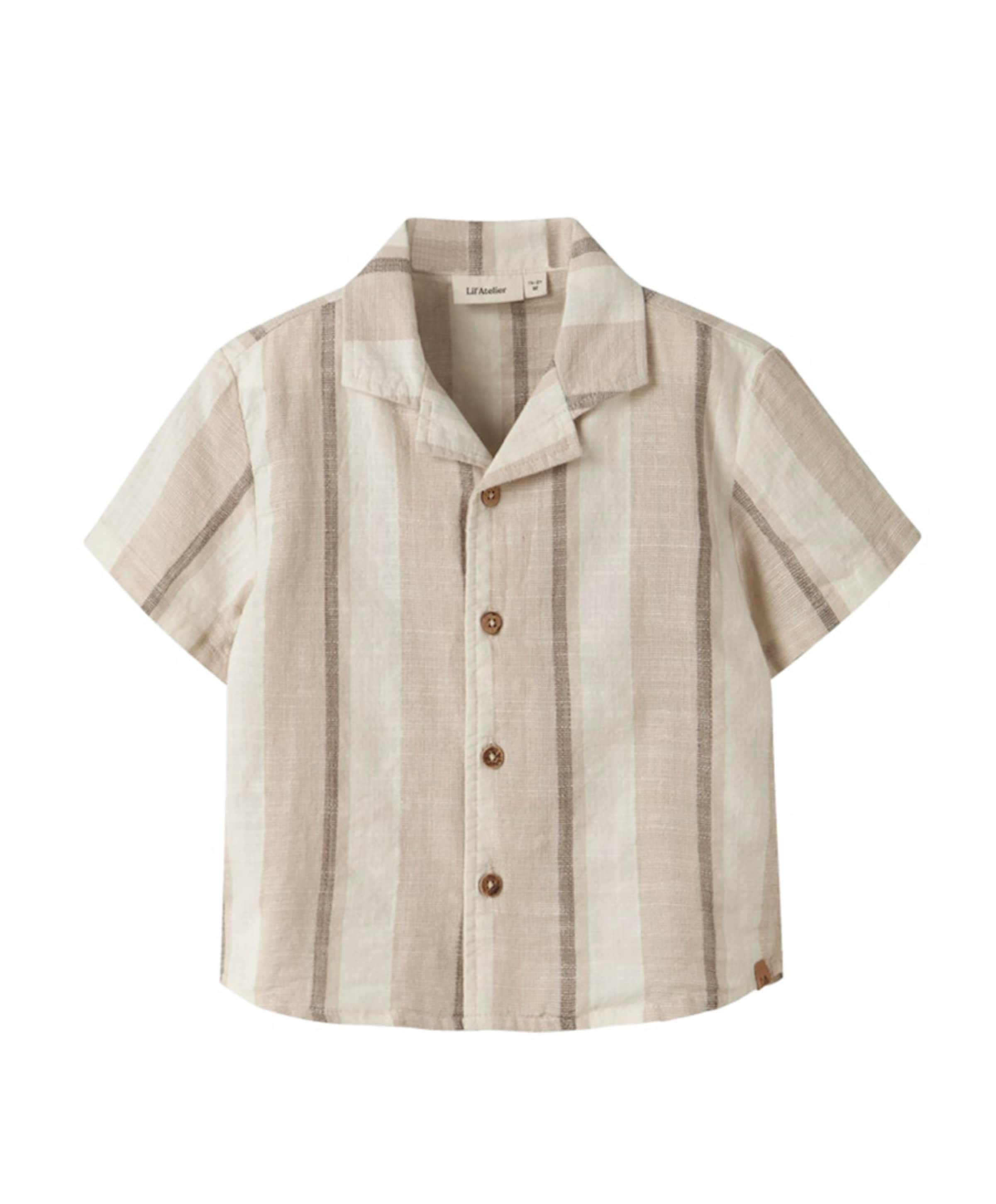 Jongens overhemd korte mouw ecru