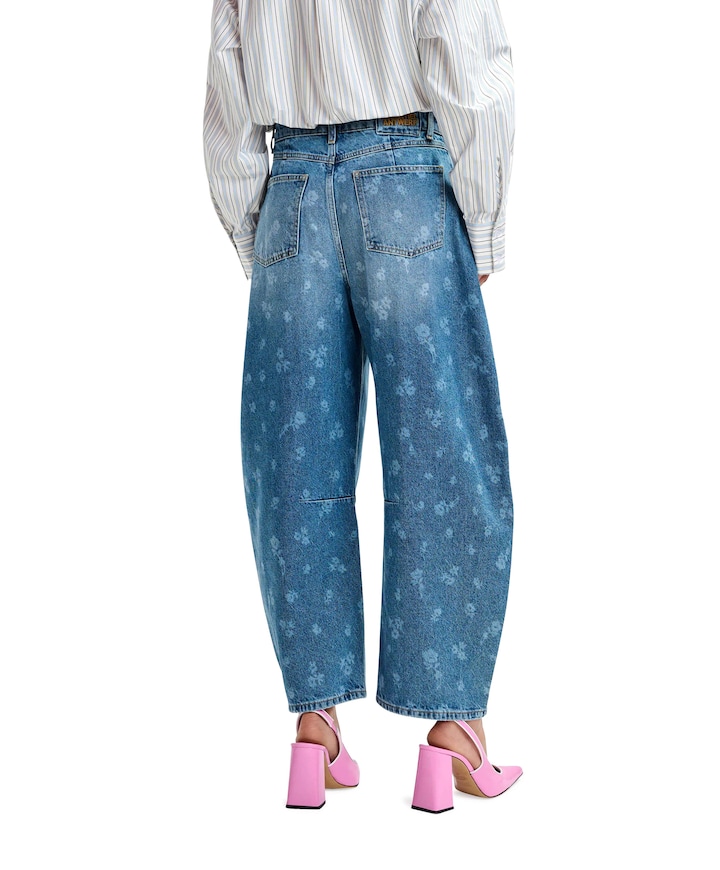 JO1 barrel leg dames jeans blauw