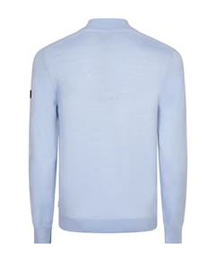 Heren trui met rits blauw