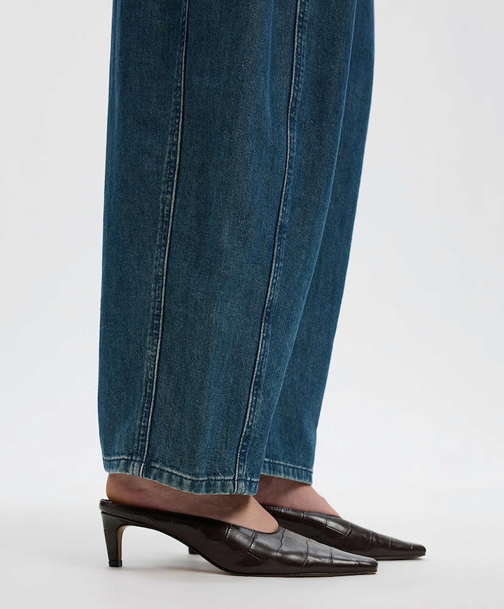 SLWBARREL RELAXED BELLA dames jeans blauw