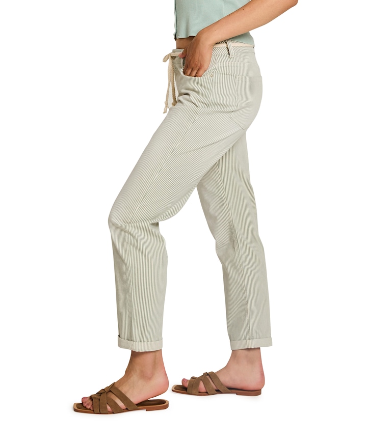 Bobby - Spring Stripes - S15 dames broek groen