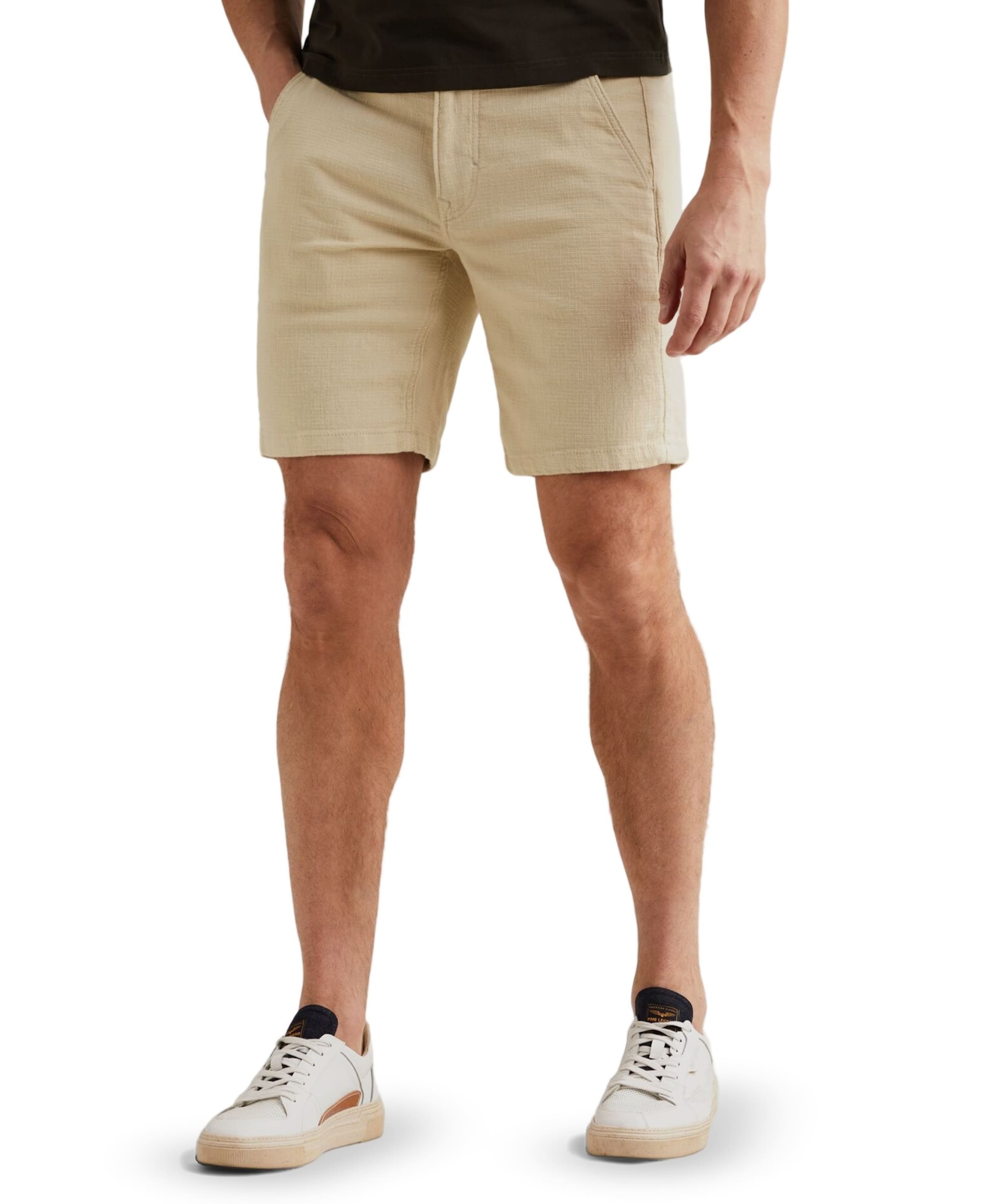 FIBERSTAR SHORTS LINEN STRUCTURE heren korte broek beige