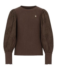 Meisjes longsleeve bruin