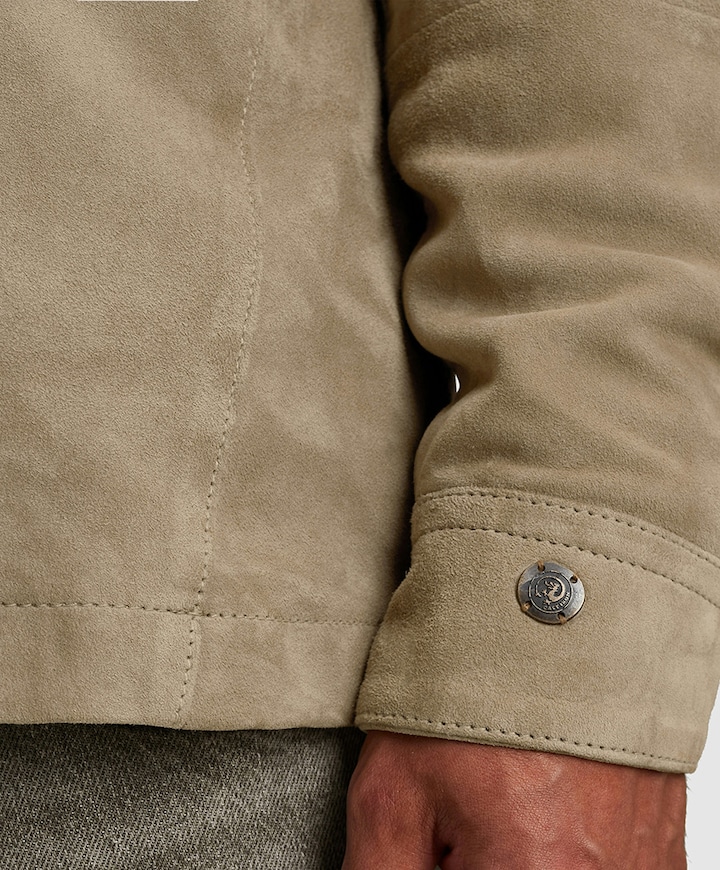 Overshirt lange mouw beige