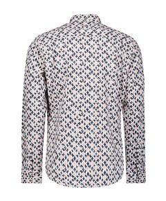 Heren overhemd lange mouw paars