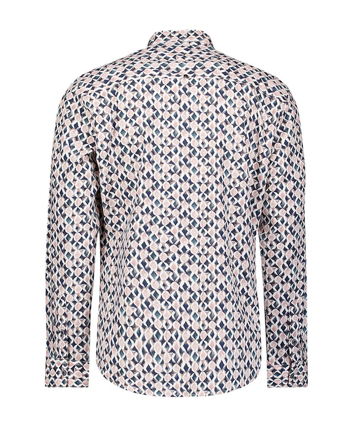 Heren overhemd lange mouw paars