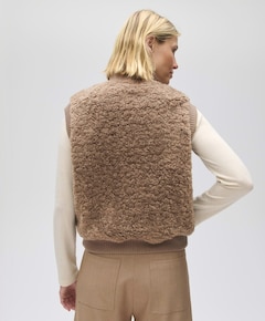 Dames gilet beige